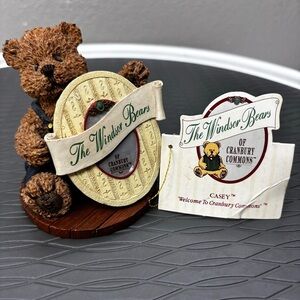 “Casey” The Windsor Bears Figurine of Cranberry Commons Limited Edition 1998 HTF
